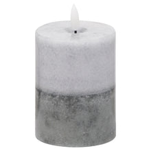 SET OF 3 Luxe Collection Natural Glow Grey Dipped LED Candle