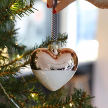 Personalised Metallic Dipped Ceramic Heart Bauble