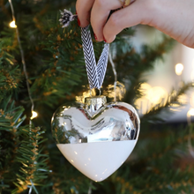 Personalised Metallic Dipped Ceramic Heart Bauble