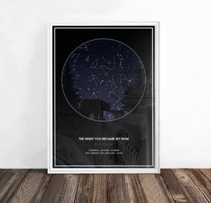 Personalised Written in the Stars STAR map