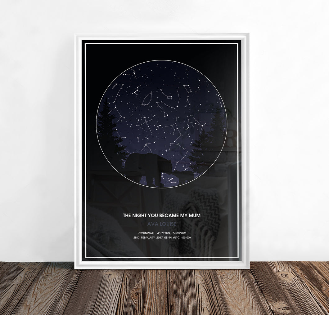 Personalised Written in the Stars STAR map