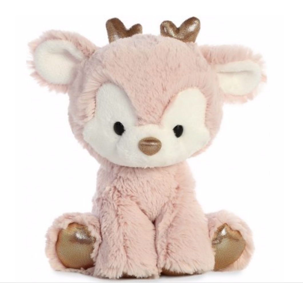 Pink Reindeer Soft Toy