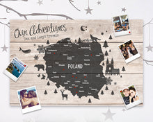 Personalised Travel Map of POLAND Pin Board