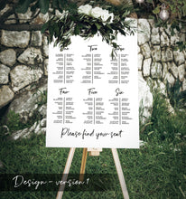 Wedding Seating Plan Large A1 Sign - Wedding Decor, Wedding Signage, Personalised Bespoke Wedding Planning