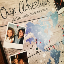 Personalised WATERCOLOUR WORLD Travel Map Pin Board