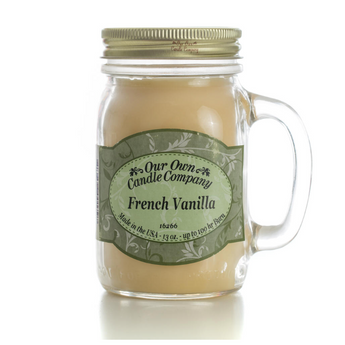 French Vanillia LARGE Mason Jar Scented Candle - Fireflies Designs