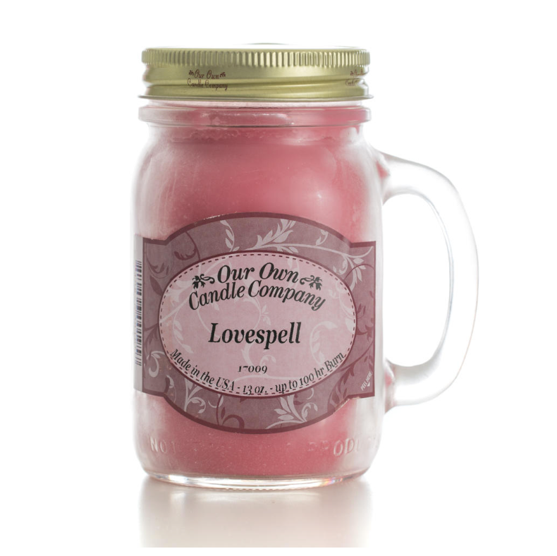 Lovespell LARGE Mason Jar Scented Candle