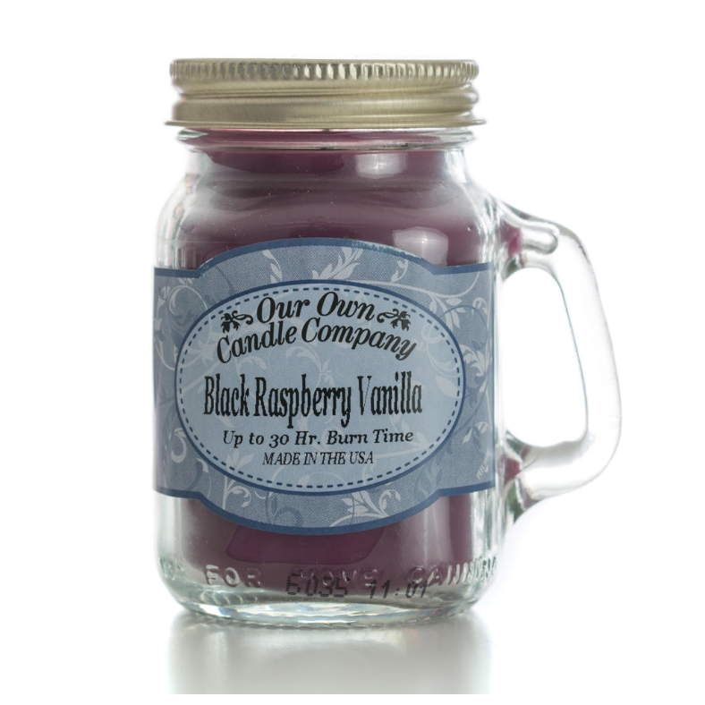Black Raspberry Vanilla Mini Mason Mason Jar Scented Candle