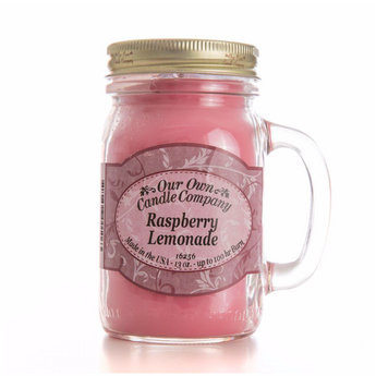 Raspberry Lemonade Mini Mason Jar Scented Candle - Fireflies Designs