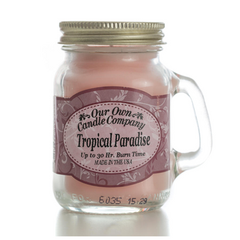 Tropical Paradise Mini Mason Jar Scented Candle - Fireflies Designs