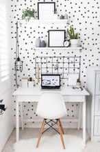 Peel and Stick Ditsy Dots Polka Dot Monochrome Wallpaper Wall Mural - Office Home Nursery Removable wallpaper