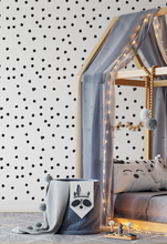 Peel and Stick Ditsy Dots Polka Dot Monochrome Wallpaper Wall Mural - Office Home Nursery Removable wallpaper