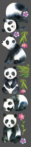 Panda Nursery Wall Stickers / Decals - Childrens Bedroom, Bear Mural, New Baby, Kids Bedroom