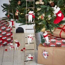 MOUSE WITH CHRISTMAS TREE FELT DECORATION
