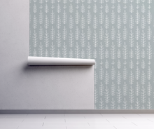 NEW! Peel and Stick Leaf Pattern Duck Egg Nursery Baby Removable and Traditional Wallpaper