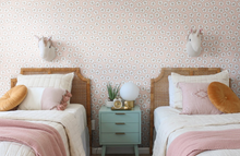 Boho Neutral Drawn Floral Wall Mural - Peel and Stick or Traditional Wallpaper - Girls Flower Bedroom