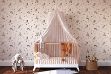 Peel and Stick or Traditional Nursery Wallpaper - Vintage Daisy Eucalyptus Watercolour white and Pink Flower Floral Pattern ANY COLOUR