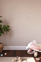 Peel and Stick or Traditional Nursery Wallpaper - Vintage Daisy Eucalyptus Watercolour white and Pink Flower Floral Pattern ANY COLOUR