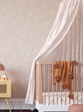 Peel and Stick or Traditional Nursery Wallpaper - Vintage Daisy Eucalyptus Watercolour white and Pink Flower Floral Pattern ANY COLOUR
