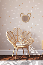 Peel and Stick or Traditional Nursery Wallpaper - Vintage Daisy Eucalyptus Watercolour white and Pink Flower Floral Pattern ANY COLOUR