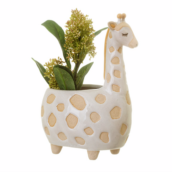Giraffe planter plant pot succulent cactus cute gift