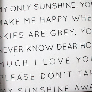 You Are My Sunshine Wood Sign 13" x 13"