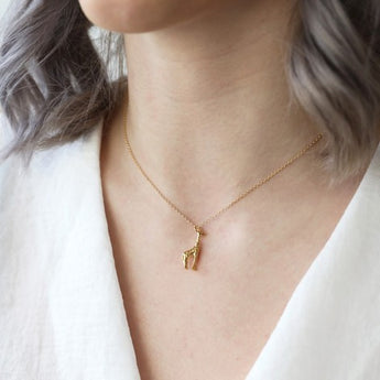 Gold Giraffe Necklace - Fireflies Designs