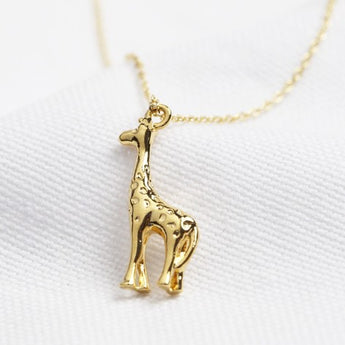 Gold Giraffe Necklace - Fireflies Designs