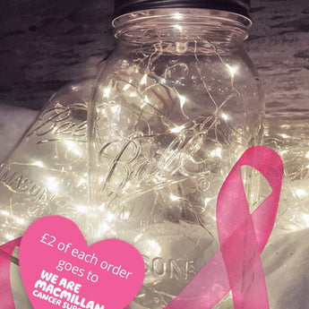 Large Firefly LED (fairy light) Mason Jar Lamps