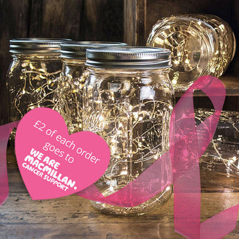 Large Firefly LED (fairy light) Mason Jar Lamps