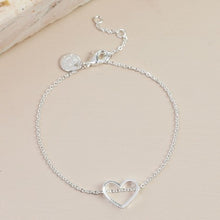 Open Heart Bracelet in Silver