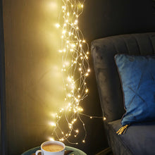 Plug In Warm White LED Cascading String Lights