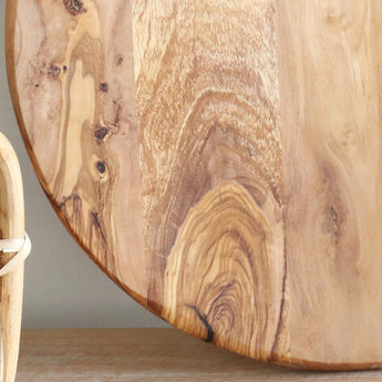 Round Olive Wood Pizza Board
